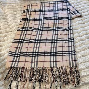 Plaid Fringe Scarf